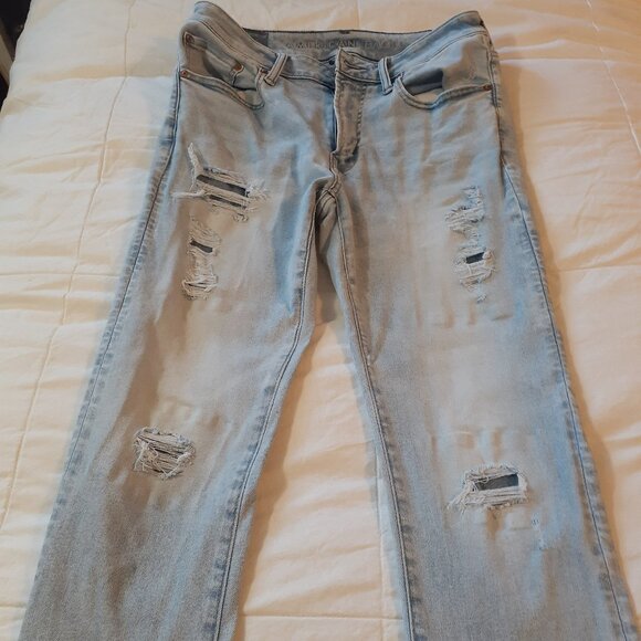 American Eagle Men's Distressed Denim Jeans 32 Waist 34 Length - Picture 1 of 8